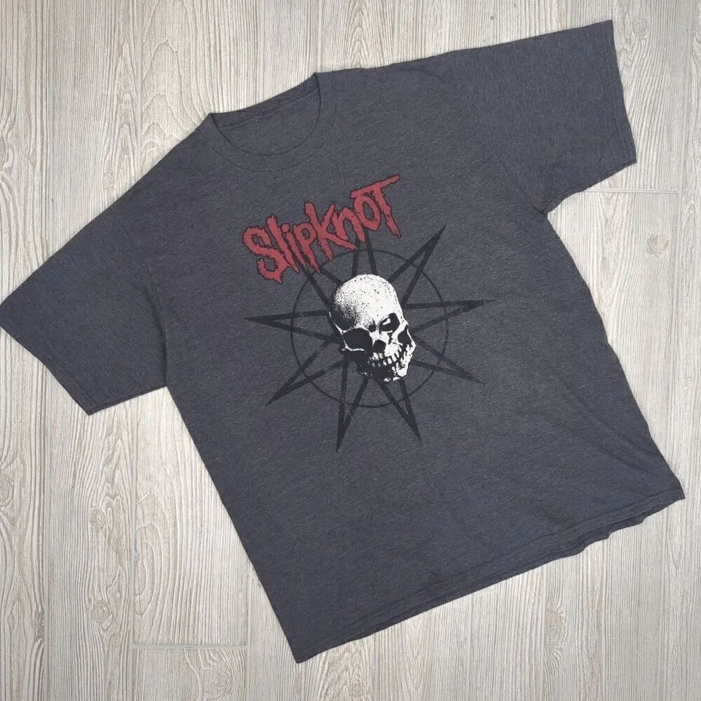Vintage Slipknot Men's Large Grey Short Sleeve The Gray Chapter T-Shirt Skull